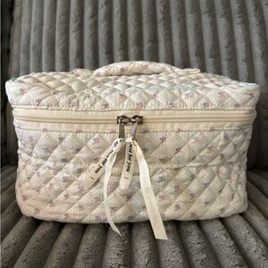 Quilted Cream Floral Bag